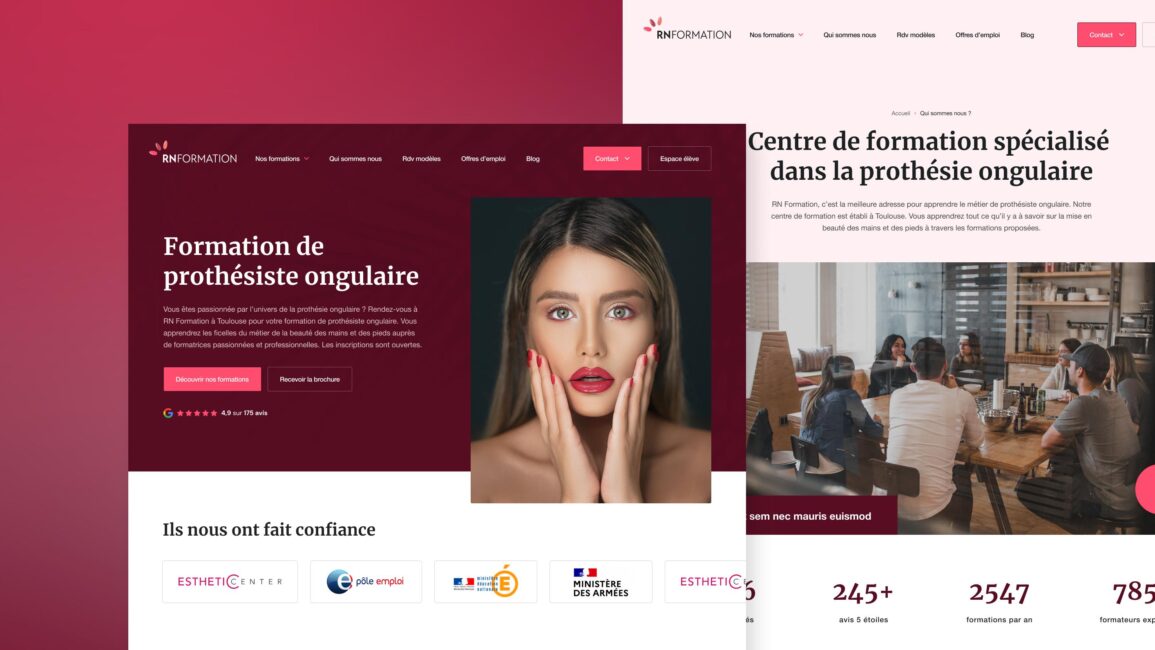 Site vitrine & Plateforme de e-learning via WordPress