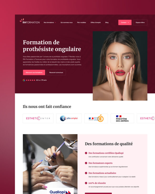 Site vitrine & Plateforme de e-learning via WordPress